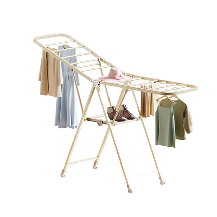 Freestanding Foldable Clothes Airer with Wheels Portable Drying Rack