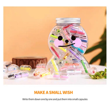 100pcs Transparent Capsule Shell Plastic Empty Storage Box DIY Filling Case