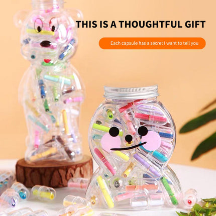 100pcs Transparent Capsule Shell Plastic Empty Storage Box DIY Filling Case