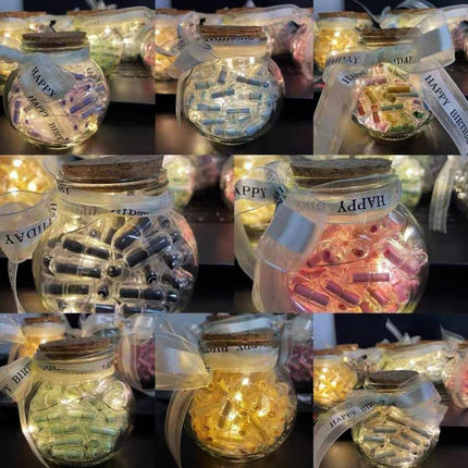 100pcs Transparent Capsule Shell Plastic Empty Storage Box DIY Filling Case