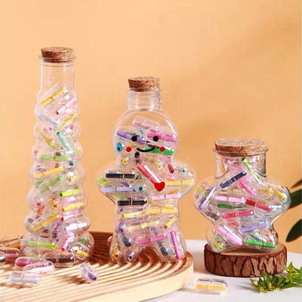 100pcs Transparent Capsule Shell Plastic Empty Storage Box DIY Filling Case