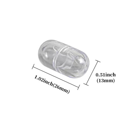 100pcs Transparent Capsule Shell Plastic Empty Storage Box DIY Filling Case