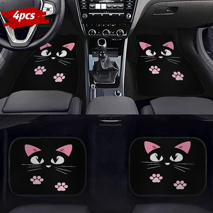 4 PCS Car Durable Floor Mats For All Car Models Anti Slip Waterproof Easy Clean