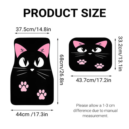 4 PCS Car Durable Floor Mats For All Car Models Anti Slip Waterproof Easy Clean