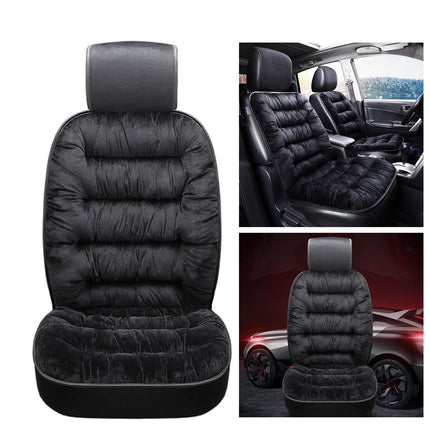 2PCS Winter Thickened Plush Car Seat Cushion Warm Soft Non Slip for Most Car