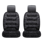 2PCS Winter Thickened Plush Car Seat Cushion Warm Soft Non Slip for Most Car