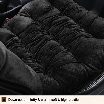 2PCS Winter Thickened Plush Car Seat Cushion Warm Soft Non Slip for Most Car