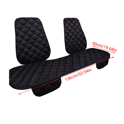 Universal Plush Car Seat Cushion Set Winter Warm 5-Seat Backrest Waist Support
