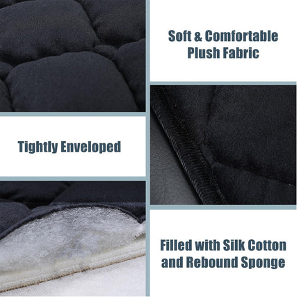 Universal Plush Car Seat Cushion Set Winter Warm 5-Seat Backrest Waist Support