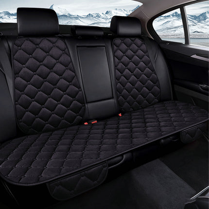 Universal Plush Car Seat Cushion Set Winter Warm 5-Seat Backrest Waist Support