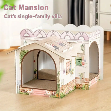 Cat Scratcher Bed Sofa Style Cardboard Lounge Pad Indoor Cats Sleeping Playing