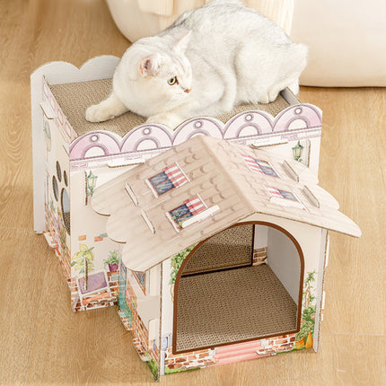 Cat Scratcher Bed Sofa Style Cardboard Lounge Pad Indoor Cats Sleeping Playing