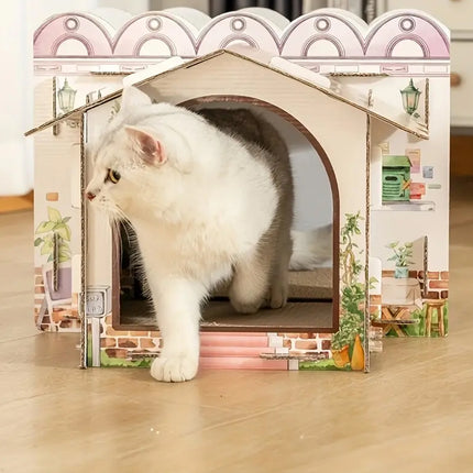 Cat Scratcher Bed Sofa Style Cardboard Lounge Pad Indoor Cats Sleeping Playing