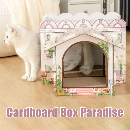 Cat Scratcher Bed Sofa Style Cardboard Lounge Pad Indoor Cats Sleeping Playing