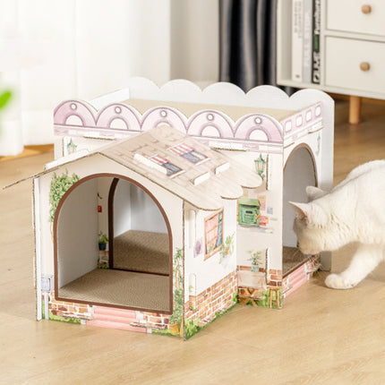 Cat Scratcher Bed Sofa Style Cardboard Lounge Pad Indoor Cats Sleeping Playing