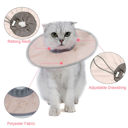 Pet Recovery Collar Cat Neck Cone Anti Licking Biting Protective Collar Healing