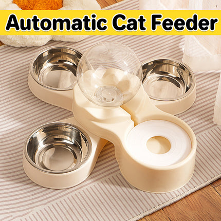 Cat and Small Dog Feeding and Water Station with 1500ml Water Dispenser
