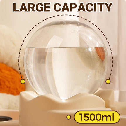 Cat and Small Dog Feeding and Water Station with 1500ml Water Dispenser