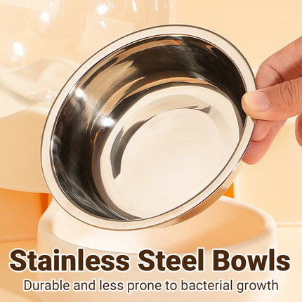 Cat and Small Dog Feeding and Water Station with 1500ml Water Dispenser