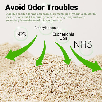 6pcs Tofu Cat Litter Odour Control Dust Free Fast Clumping and Quick Absorption