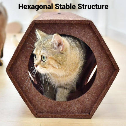 Felt Cat Bed Tunnel and Cat Toys for Playful Cats Comfortable Pet Furniture