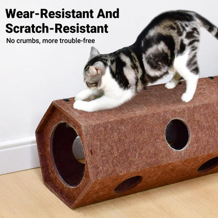 Felt Cat Bed Tunnel and Cat Toys for Playful Cats Comfortable Pet Furniture