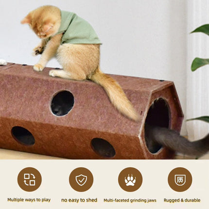 Felt Cat Bed Tunnel and Cat Toys for Playful Cats Comfortable Pet Furniture