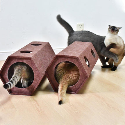 Felt Cat Bed Tunnel and Cat Toys for Playful Cats Comfortable Pet Furniture