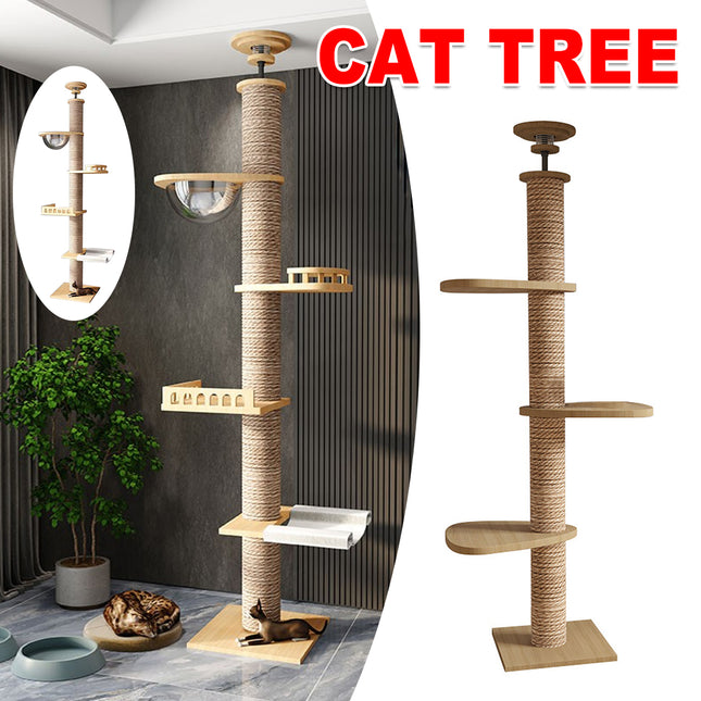 Cat Toy Cat Climbing Frame Floor Standing Multi Functional Cat Tree Pet Furniture