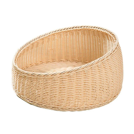 Rattan Cat Nest Four Seasons Open Cat House Summer Bed for Cats Pet Supplies