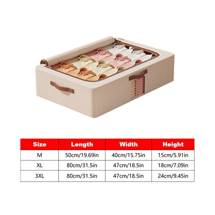 Home Foldable Under Bed Storage Box Clothes Shoes Bedding Dustproof Space Saving