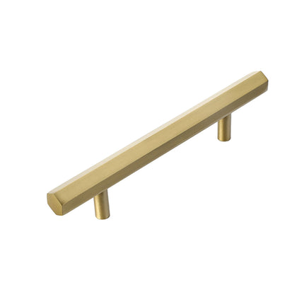Gold Wardrobe Door Handle Modern Simple Hexagonal Long Pull for Cabinet Drawer