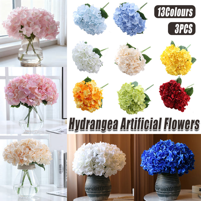 3pcs Hydrangea Bouquet Home Decoration Flower Artificial Simulation Floral