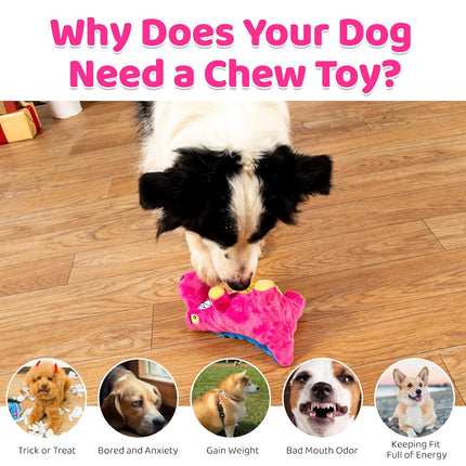 Dog Plush Squeaky Toy Interactive Boredom Relief Chew Resistant Pet Supplies