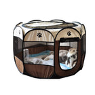 Pet Fence Indoor Cat Dog Tent Octagonal Fence Portable Foldable Cage Kennel