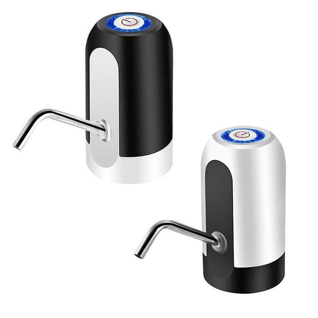Electric Water Bottle Pump Dispenser Drinking Usb Button Black White Drinking - Aimall