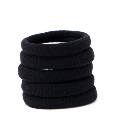 50PCS Simple Hair Rope Headrope Rubber Solid Color Basic High Elastic Durable