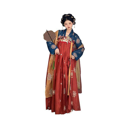 Hanfu Women Chinese Style Ancient Costume Spring Waist Skirt Festival Clothing - Aimall