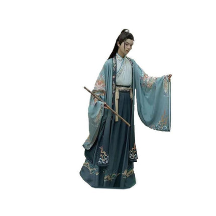 Man Traditional Costume Chinese Hanfu Festival Clothing Performance Outfit - Aimall