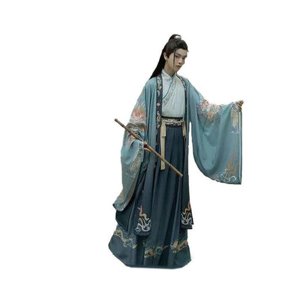 Man Traditional Costume Chinese Hanfu Festival Clothing Performance Outfit - Aimall