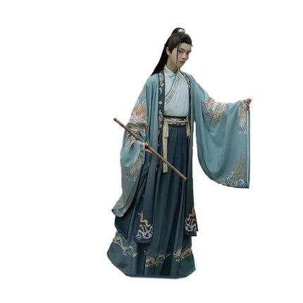 Man Traditional Costume Chinese Hanfu Festival Clothing Performance Outfit - Aimall
