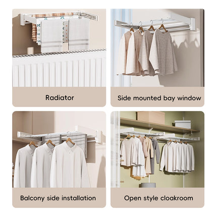 Invisible Foldable Laundry Clothes Rack No Drill for Home Balcony Space Saving