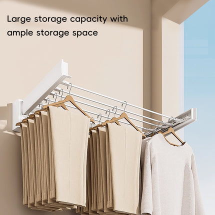 Invisible Foldable Laundry Clothes Rack No Drill for Home Balcony Space Saving
