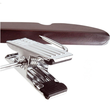 Solid Wood Coat Hanger Non Slip Thickened Clothes Strap Clip For Guest Room