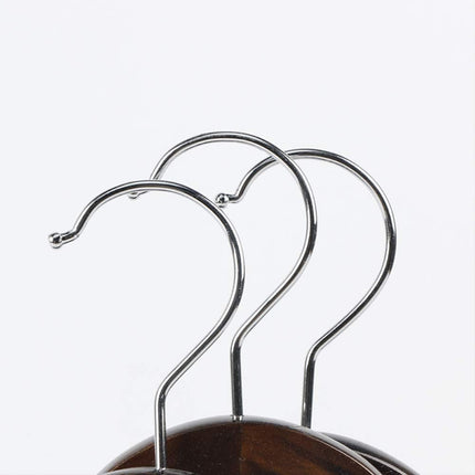 Solid Wood Coat Hanger Non Slip Thickened Clothes Strap Clip For Guest Room