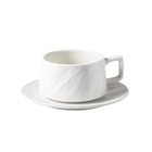 Ceramic Coffee Cup and Saucer Set Simple Tea Mug Breakfast Drinkware Household