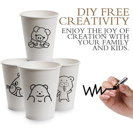 Disposable Coffee Cups Takeaway Paper Single Wall 16oz No Lids