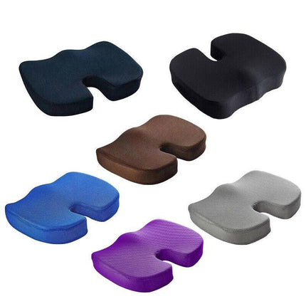 Orthopaedic Memory Foam Seat Cushion Support Back Pain Chair Pillow Car Coccyx - Aimall