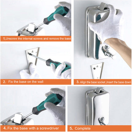 Stainless Steel Wall Mounted Soap Dispenser Hotel Bathroom Sanitizer Bottle