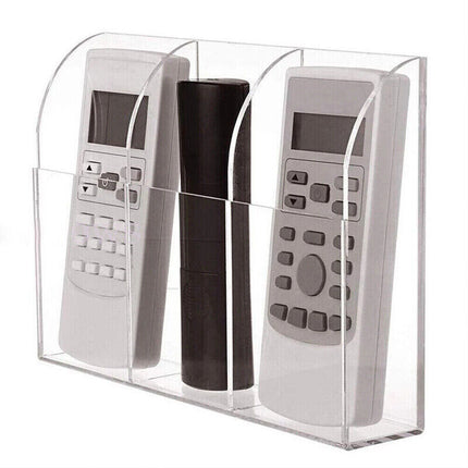 Tv Remote Control Holder Wall Mount Clear Acrylic Organizer Stand Box Storage
